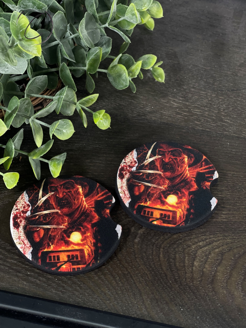 Freddy Krueger Bloody Paper Car Coaster Set