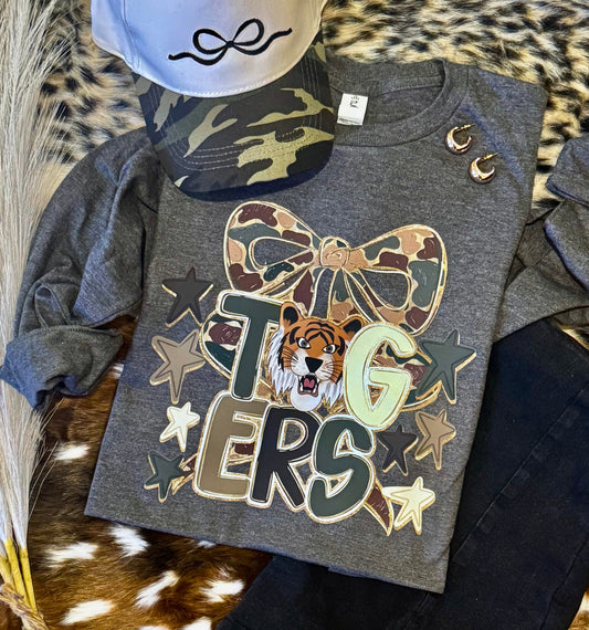 Tigers Camo Bow Tee / Long Sleeve