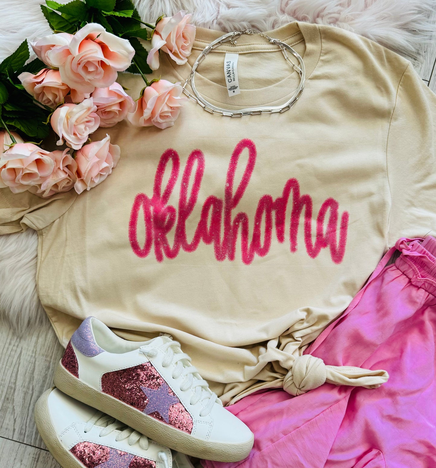 Oklahoma Faux Tinsel Tee