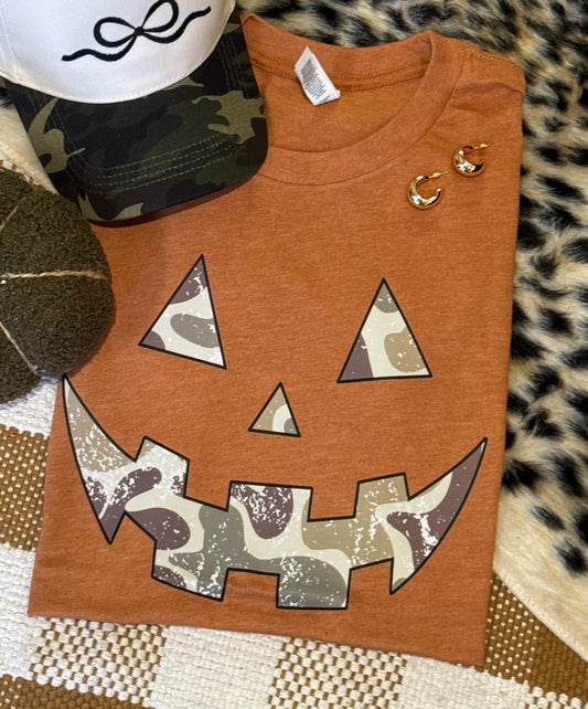 Camo Jack O Face Tee