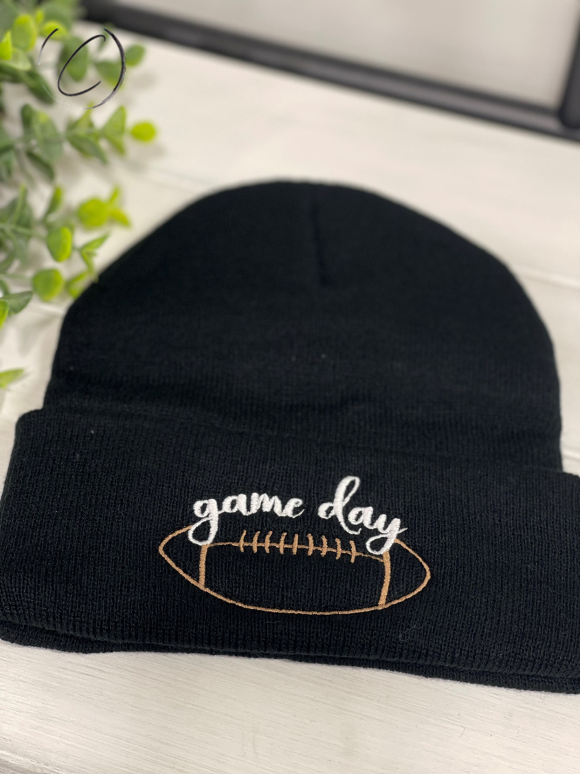 Game Day Embroidered Beanie