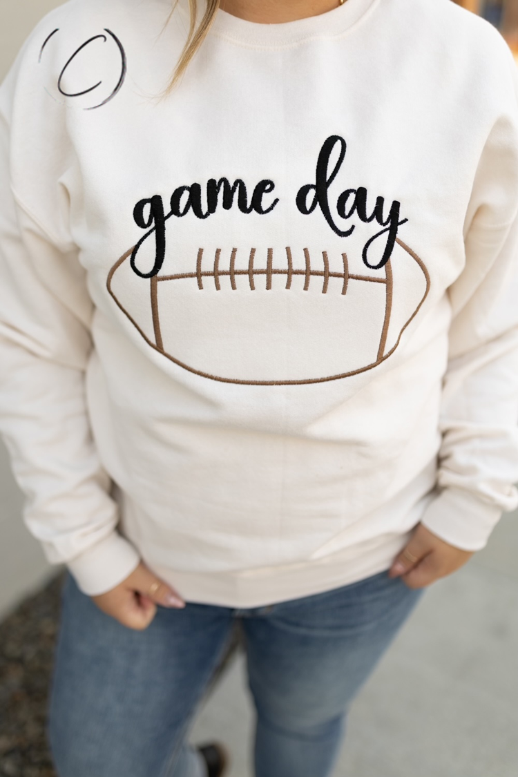 Game Day Embroidered Sweatshirt