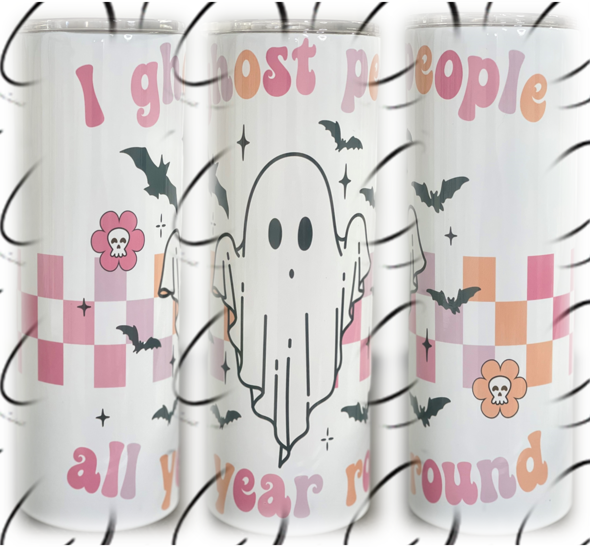 Ghost People All Year 20oz Skinny Tumbler