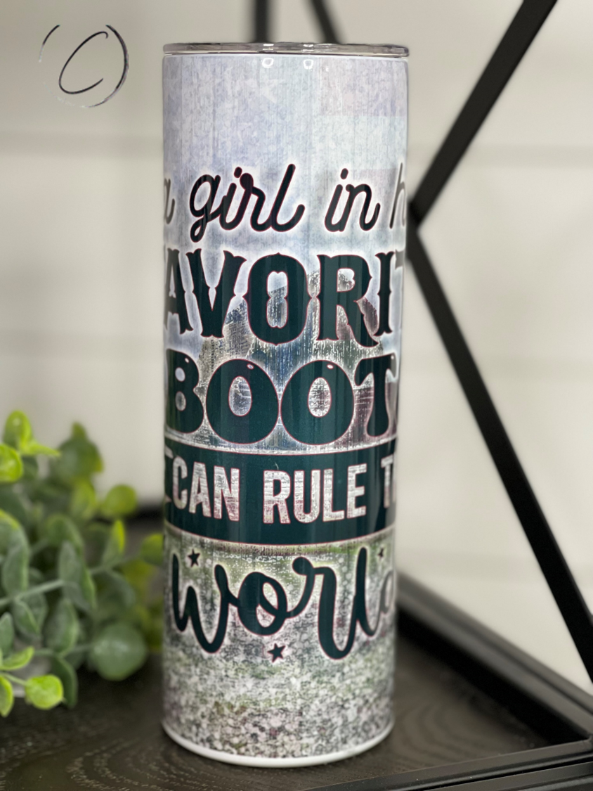 Girl & Her Fav Boots 20oz Skinny Tumbler