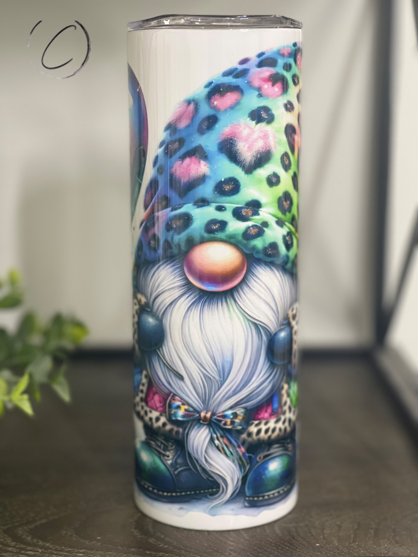 Groovy Love Gnome 20oz Skinny Tumbler