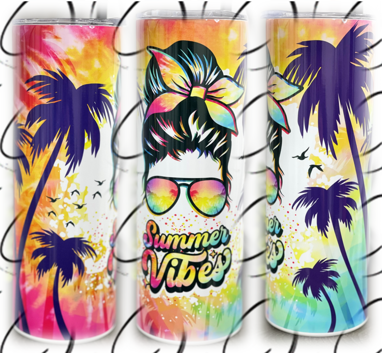 Groovy Summer Vibes 20oz Skinny Tumbler