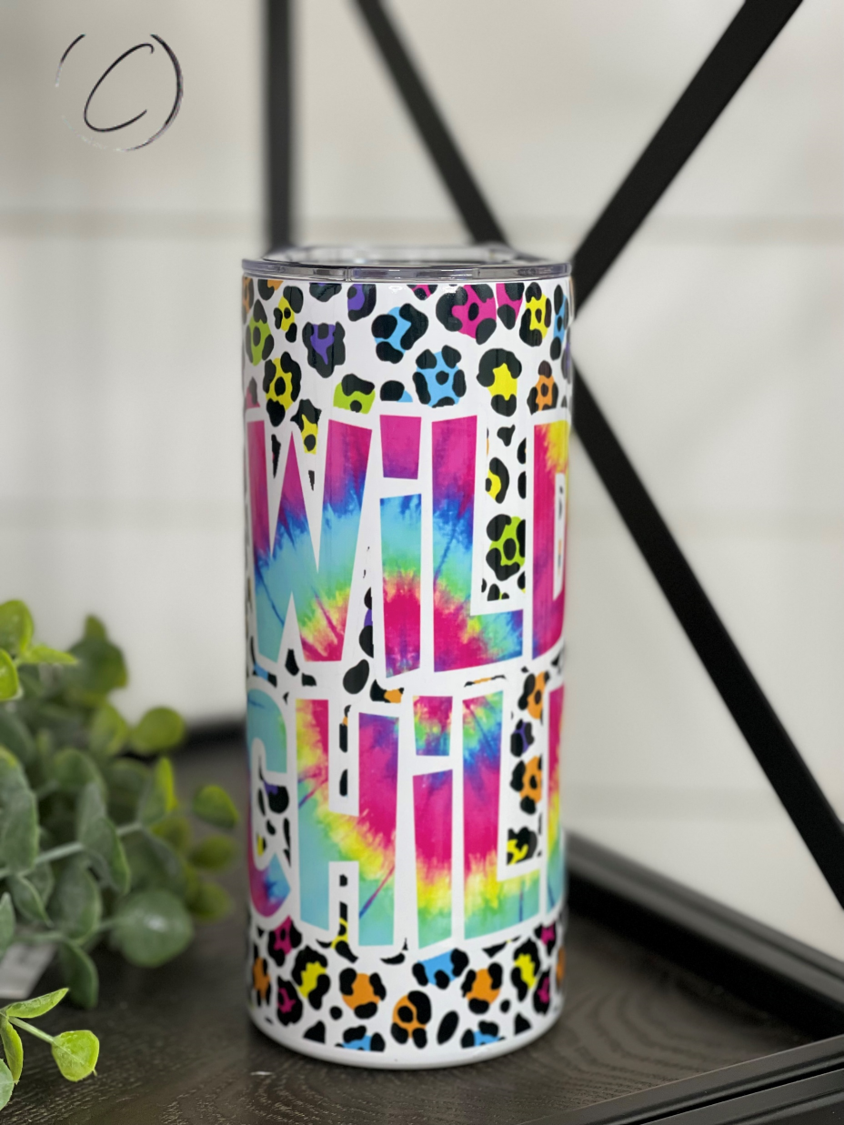 Groovy Wild Child 15oz Kids Skinny Tumbler