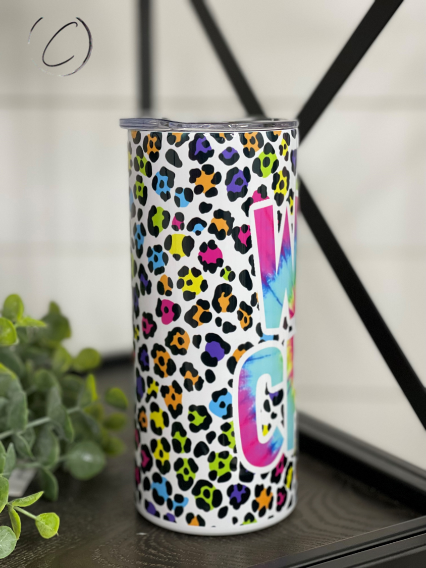 Groovy Wild Child 15oz Kids Skinny Tumbler