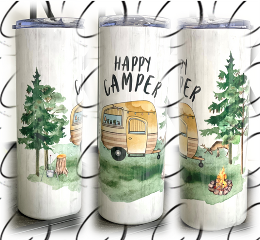 Happy Camper 20oz Skinny Tumbler