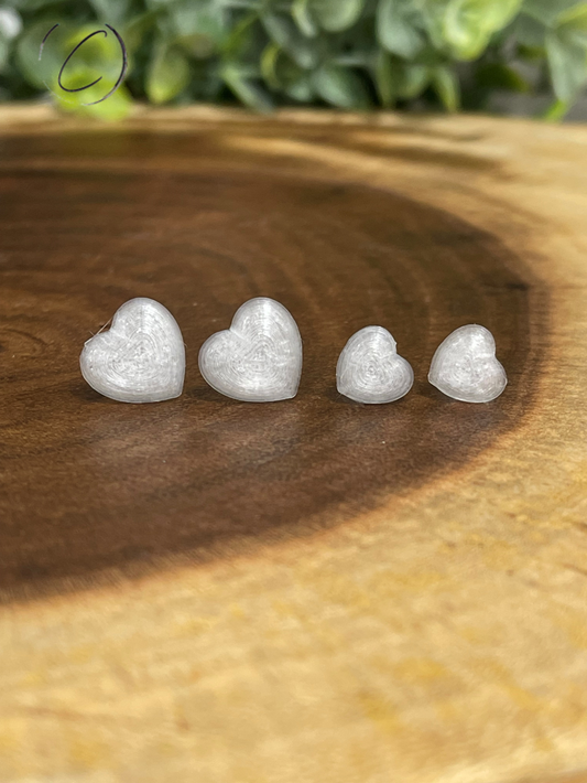 Heart Translucent Stud Earrings