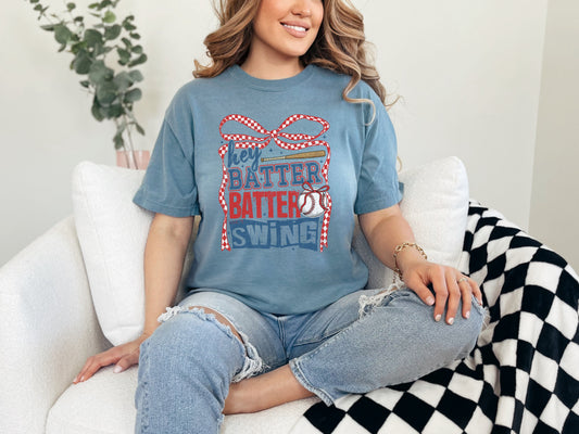 Hey Batter Batter Swing Graphic Tee