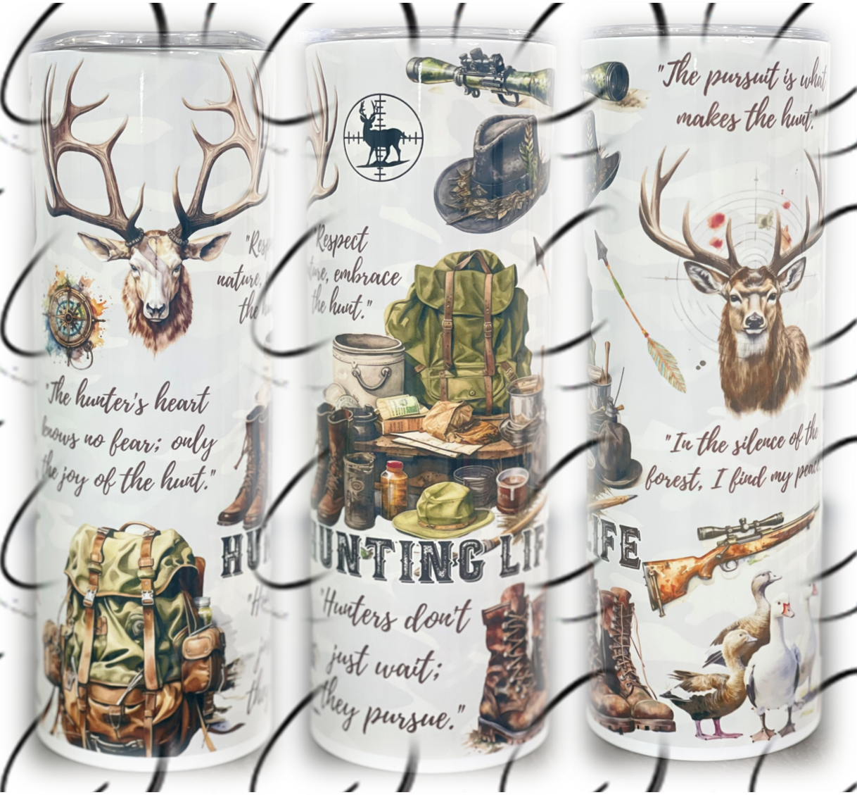 Hunting Life 20oz Skinny Tumbler