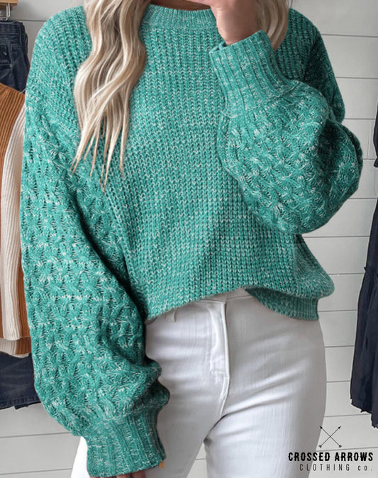 Cable knit sweater