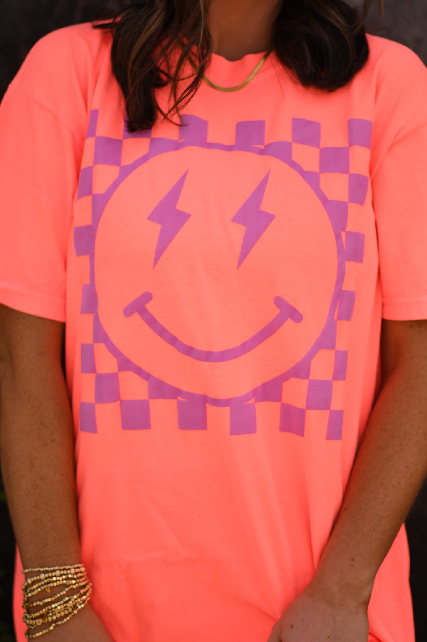 RTS Neon Smiley Puff Tee