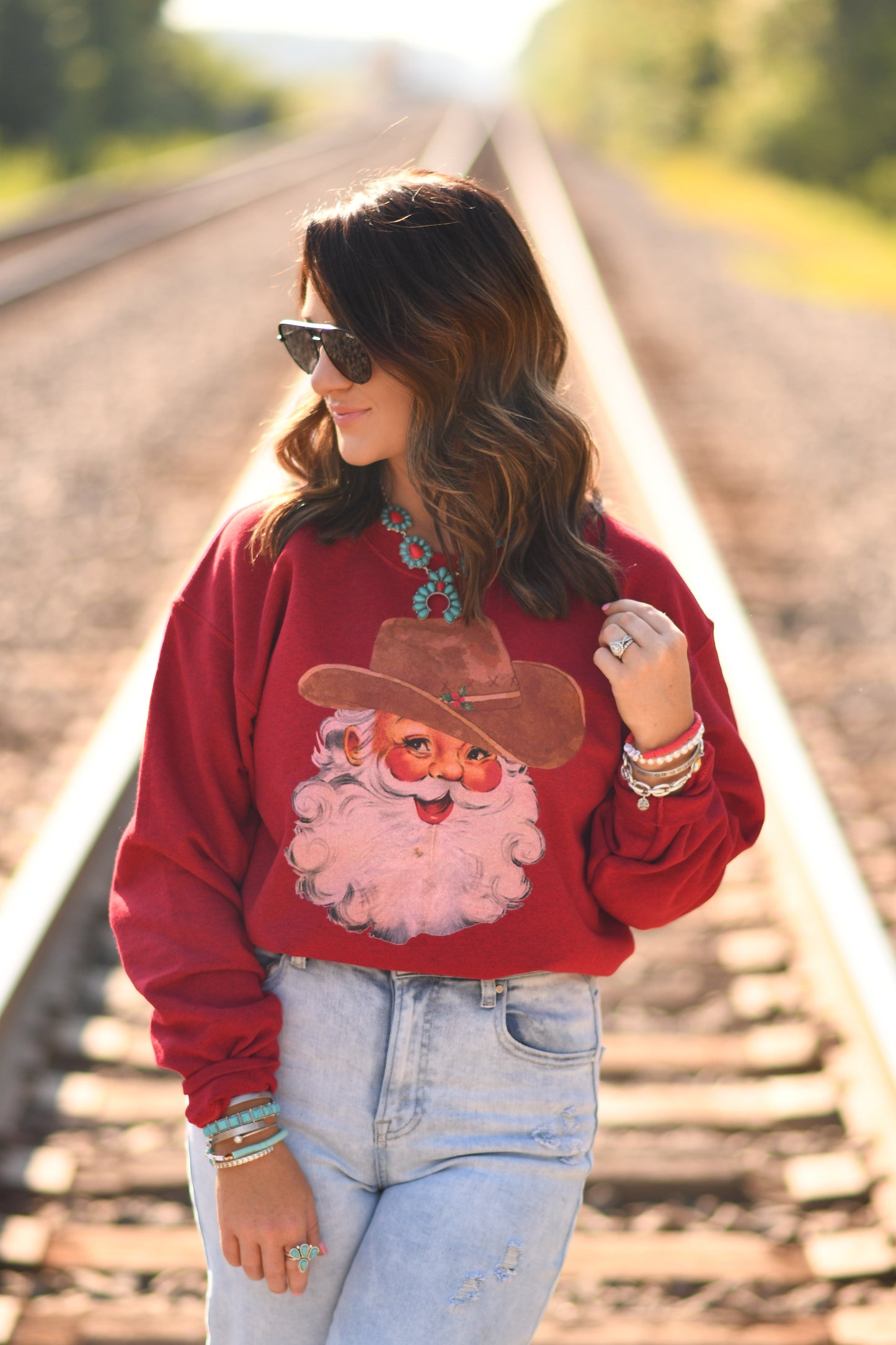 Cowboy Santa Antique Sweatshirt