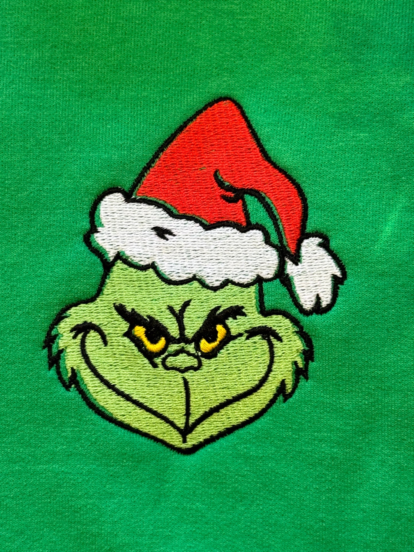 Grinch Head Embroidered Mommy & Me Sweatshirts