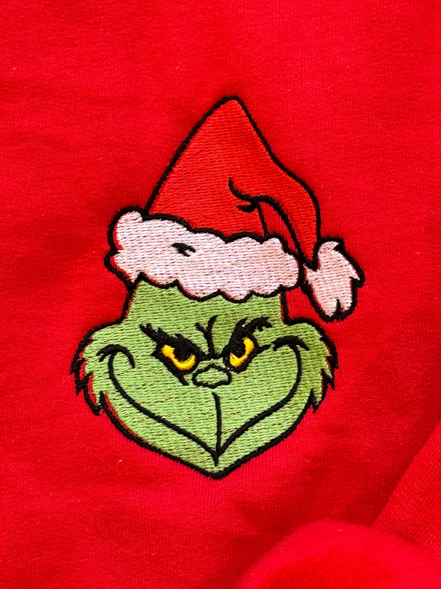 Grinch Head Embroidered Mommy & Me Sweatshirts