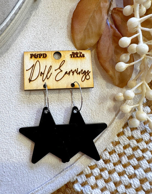 RTS Black Star Earrings