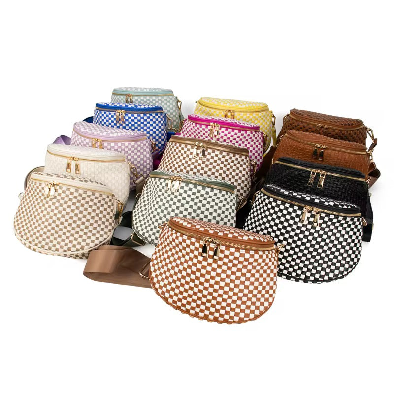 Woven Checkered Crossbody Bag *Pre Order* 22 Colors
