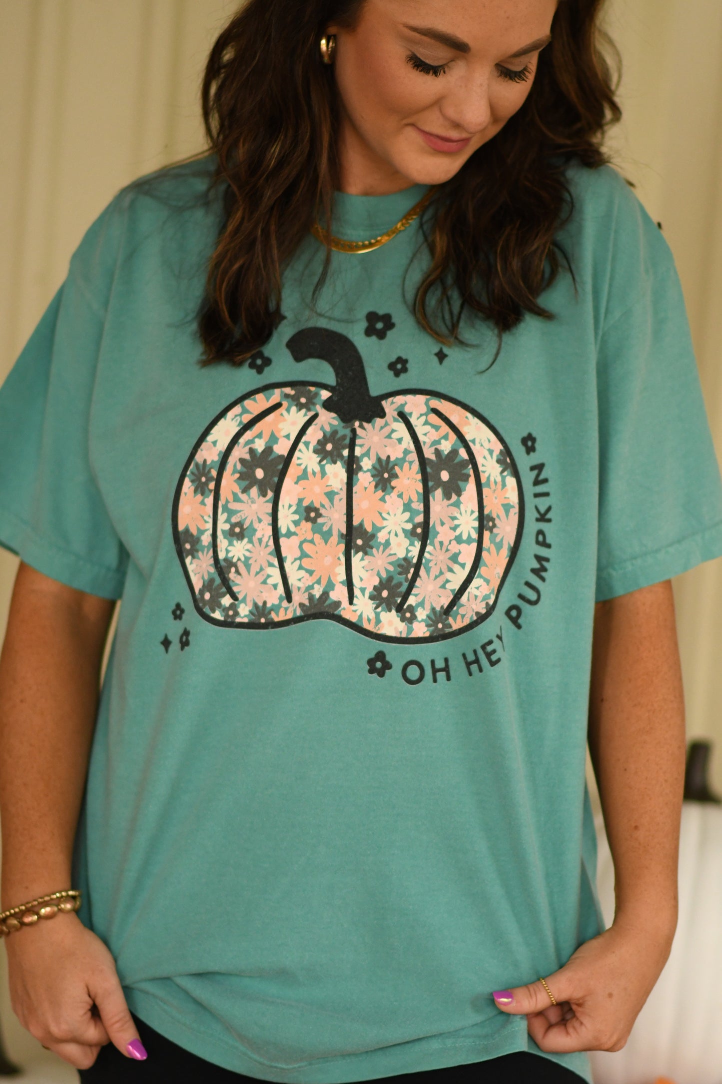 Oh Hey Pumpkin Flowers Tee