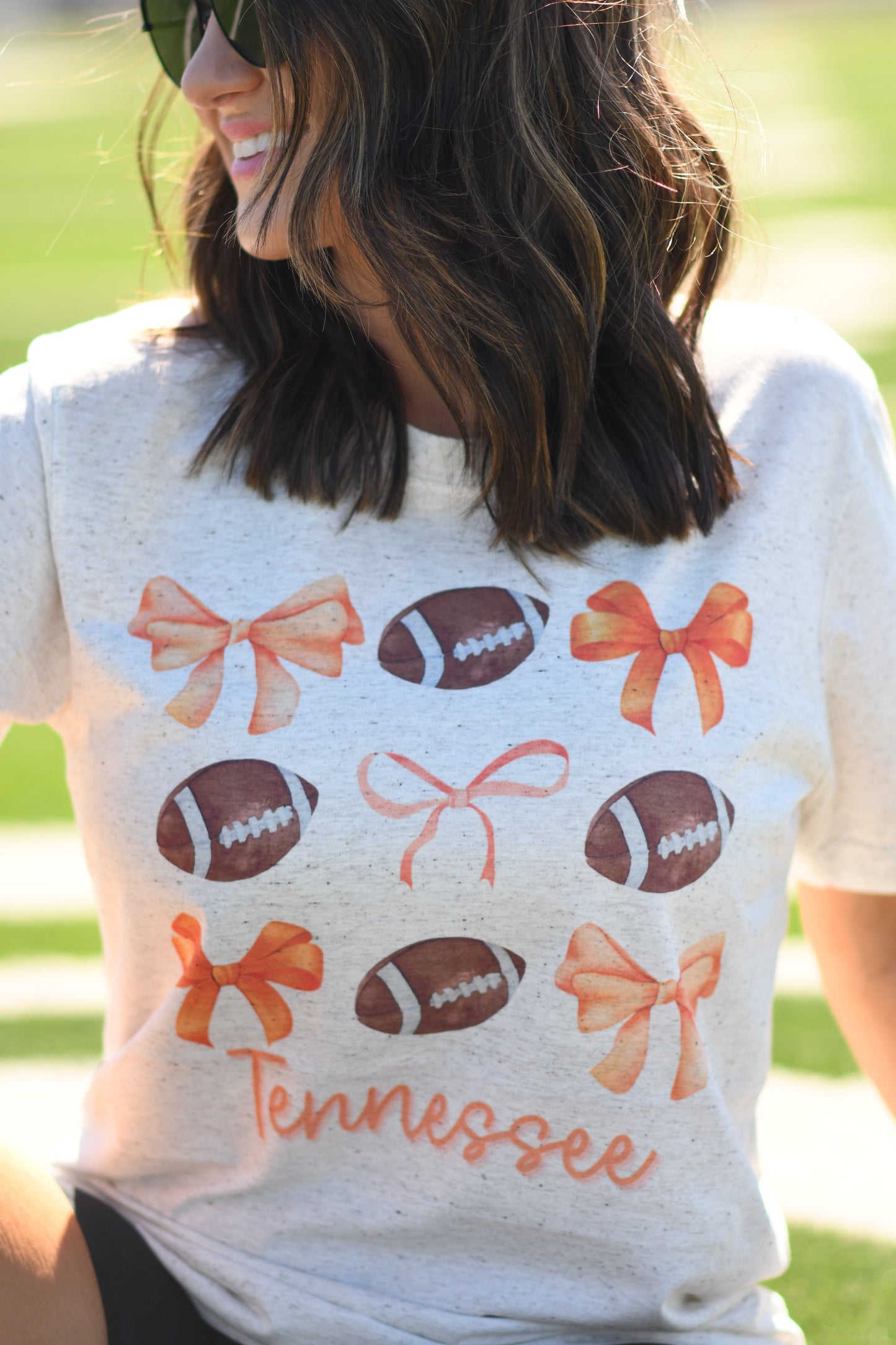 Tennessee Football And Bows Tee