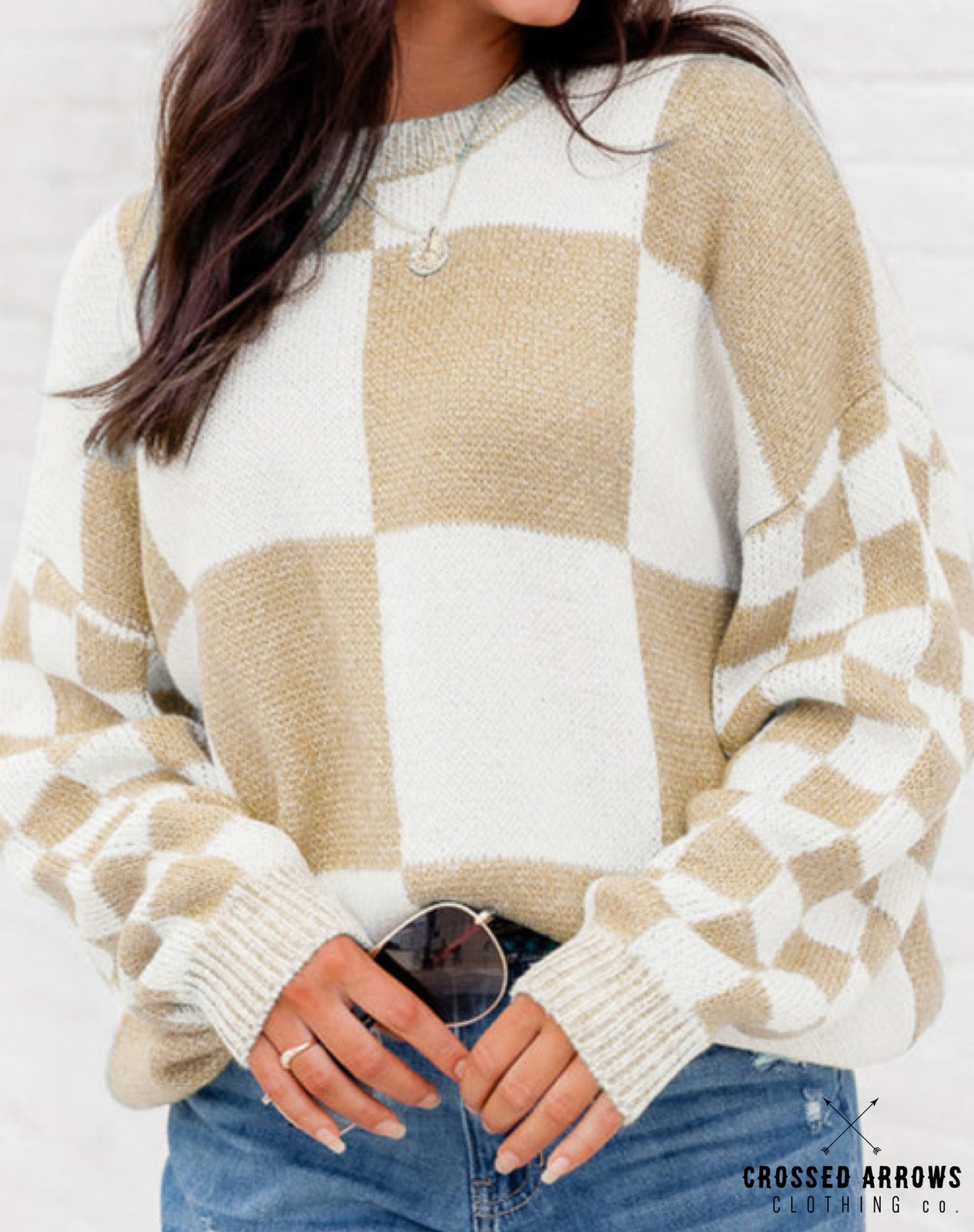 Checkered sweater