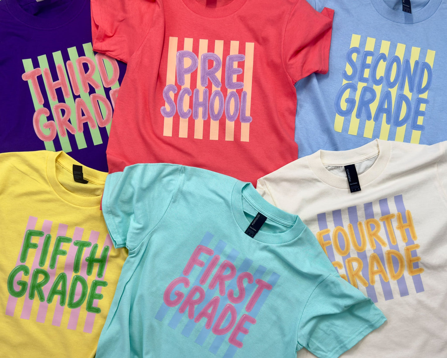 Stripes Back To School Grades Youth Tee