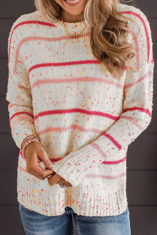 Striped Confetti Knit Sweater