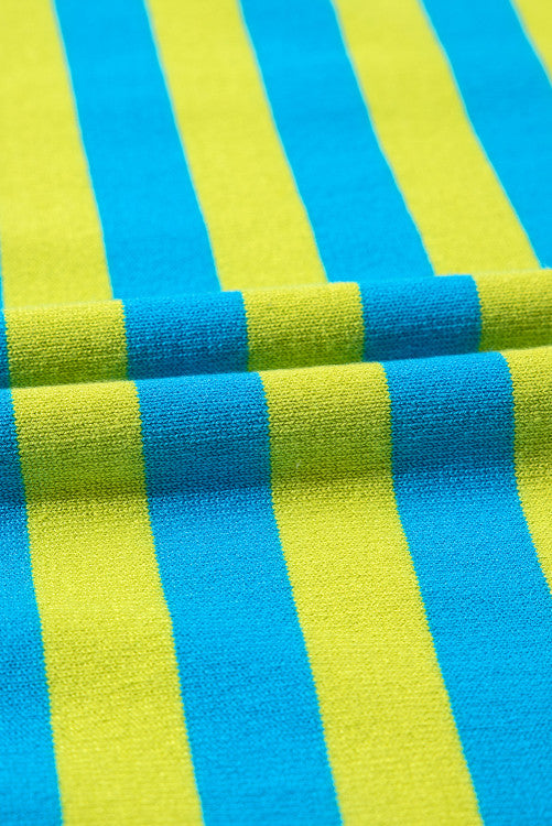 Stripe Crew Neck Drop Shoulder Casual Sweater