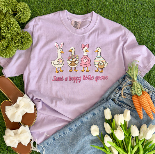 Hoppy Little Goose Easter Graphic Tee