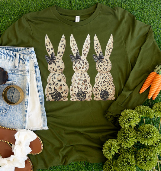 Leopard Bunnies Easter Graphic Tee