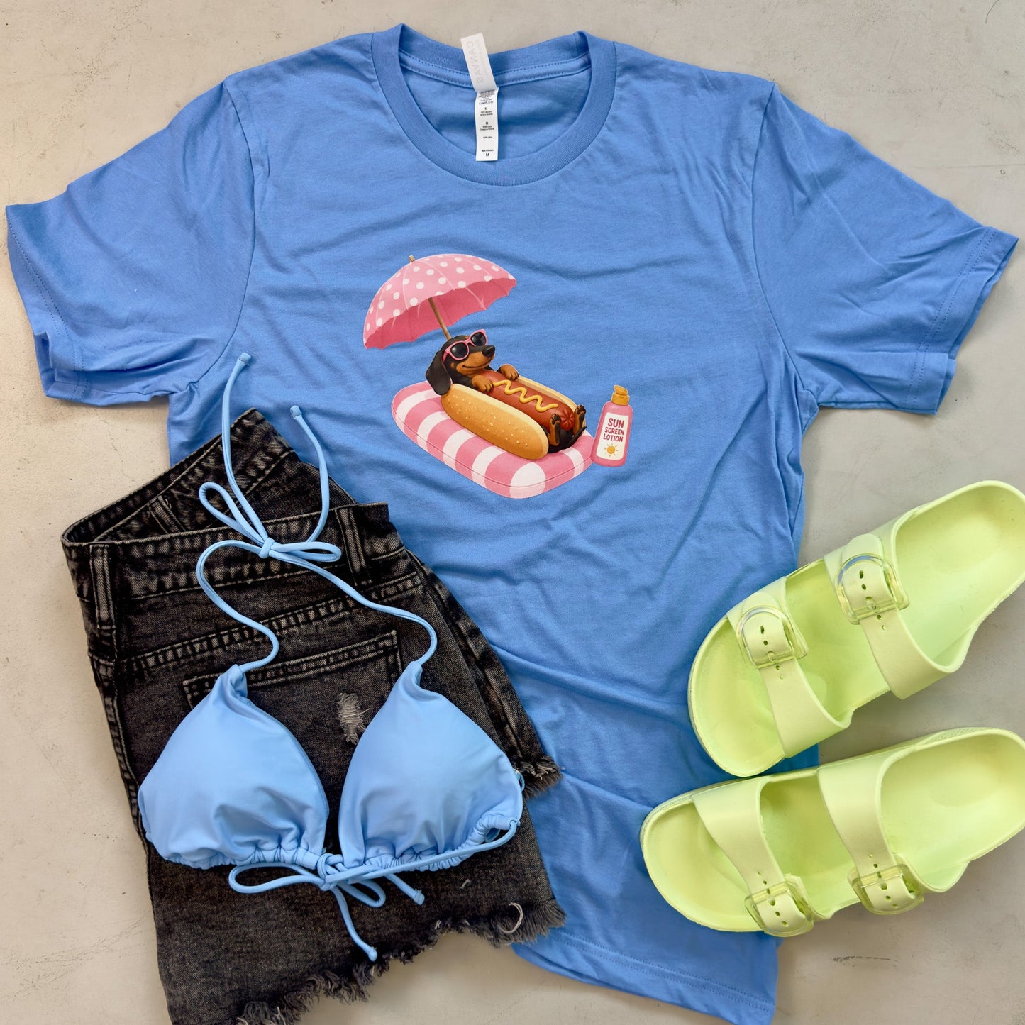 Hot Dog Summer Floatie Tee