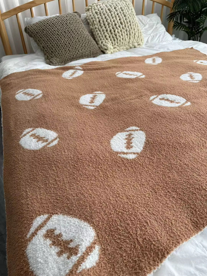 RTS Tan Football Cloud Blanket