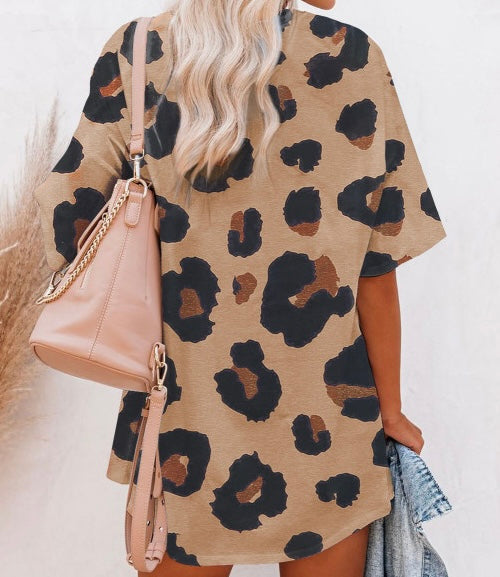 Boyfriend Leopard Print Loose T Shirt