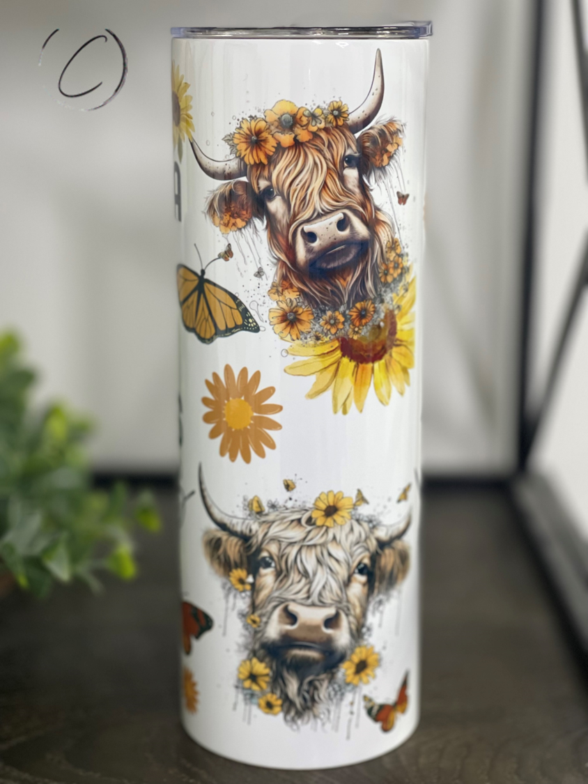 Just A Girl Who Loves Cows 20oz Skinny Tumbler