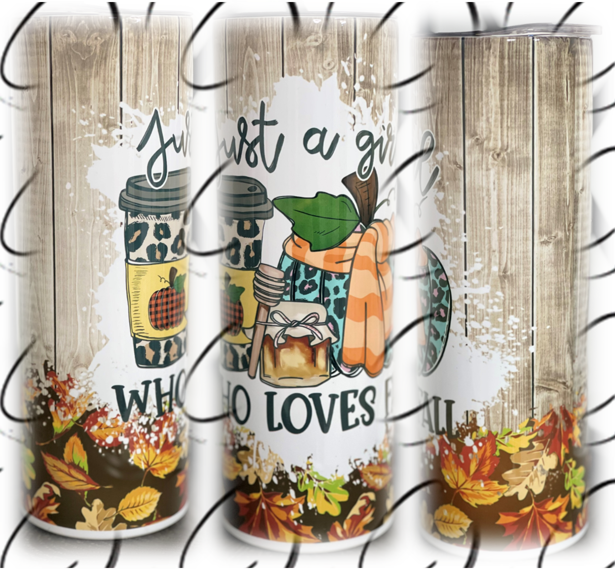 Just A Girl Who Loves Fall 20oz Skinny Tumbler