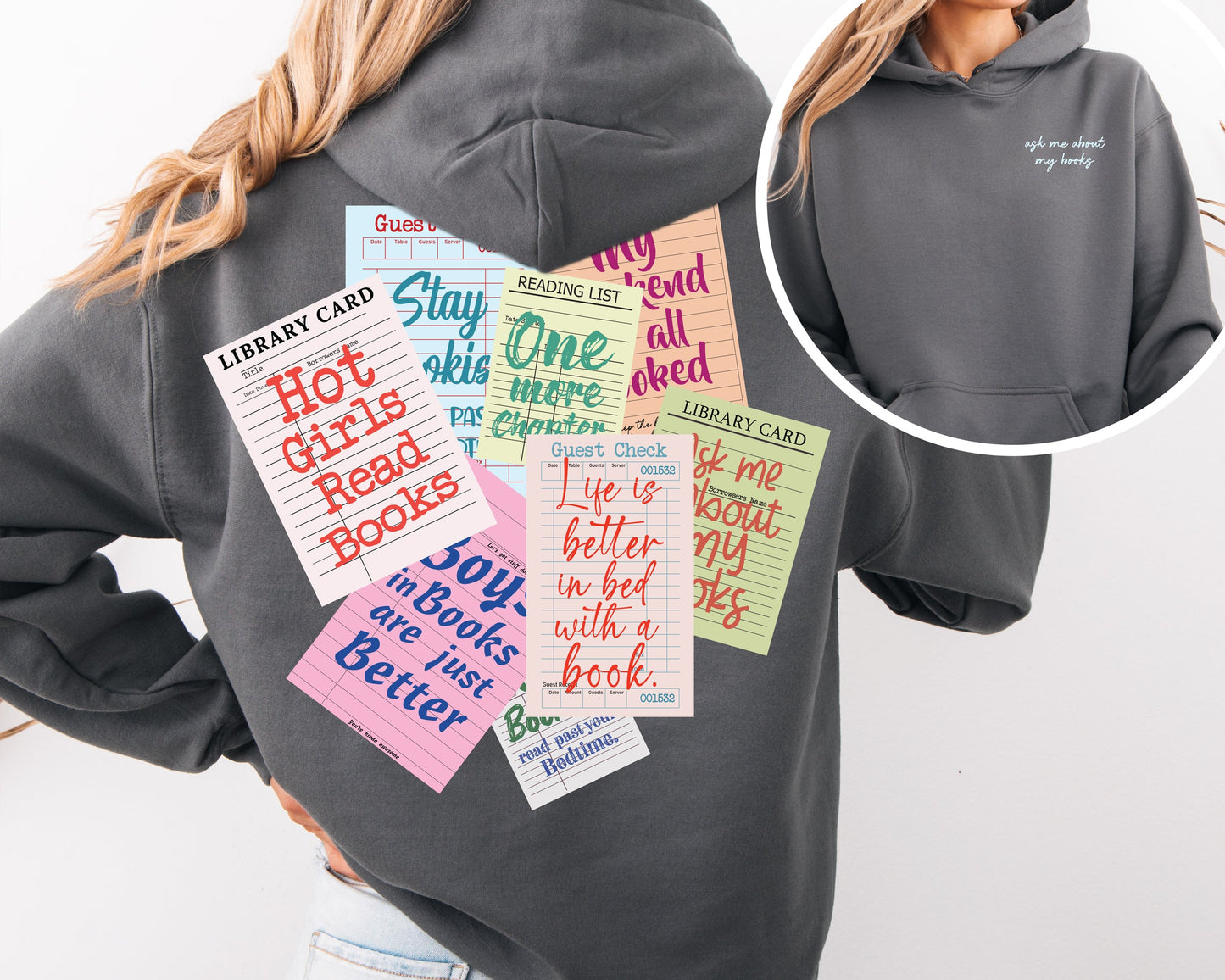Library Card | Graphic Hoodie | Book Lovers