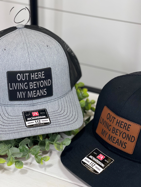 Adult Living Beyond My Means Patch Snapback Hat