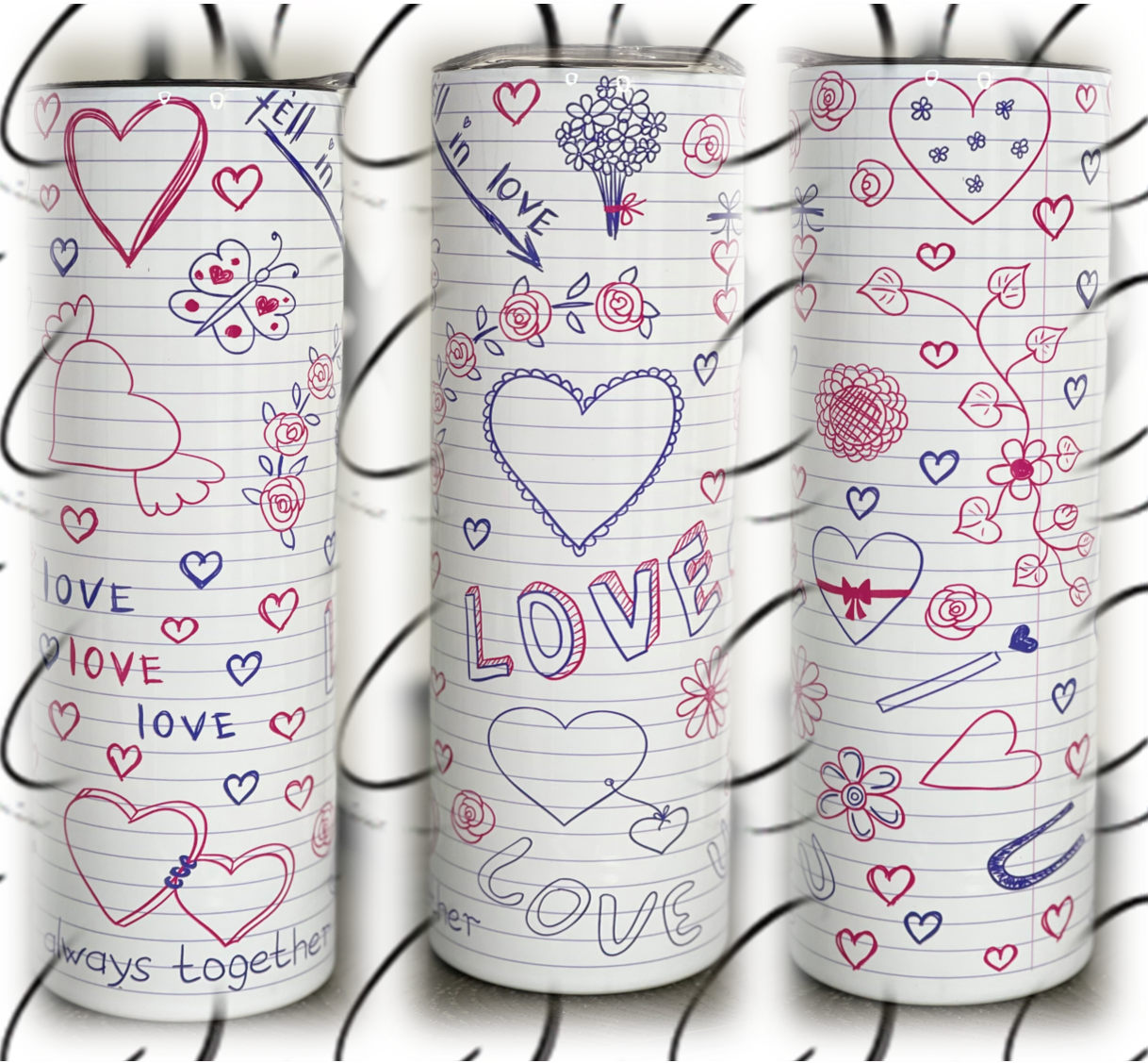 Love Notes 20oz Skinny Tumbler