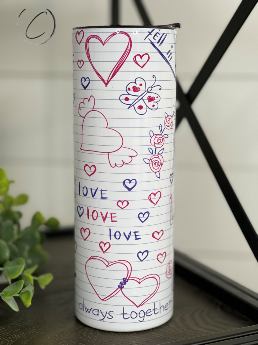 Love Notes 20oz Skinny Tumbler