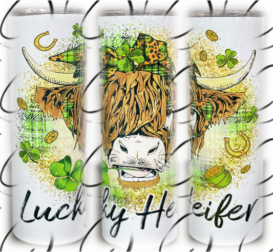 Lucky Heifer 20oz Skinny Tumbler