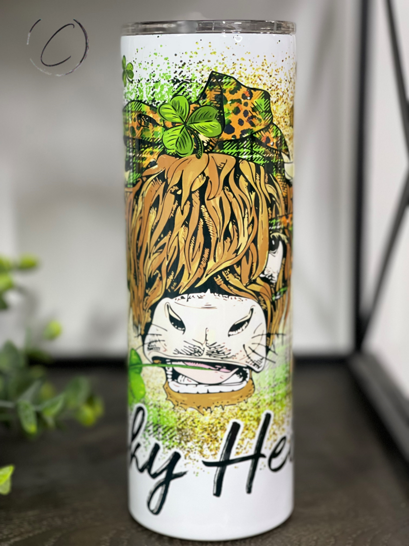 Lucky Heifer 20oz Skinny Tumbler