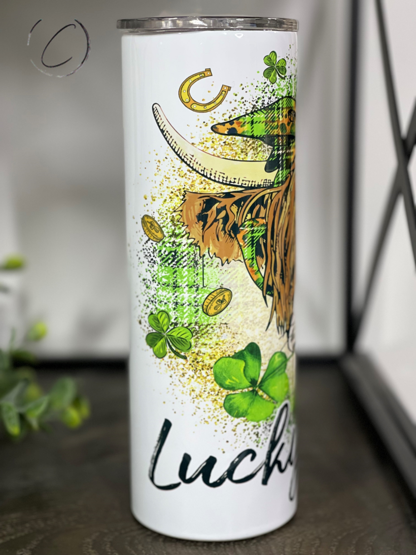 Lucky Heifer 20oz Skinny Tumbler