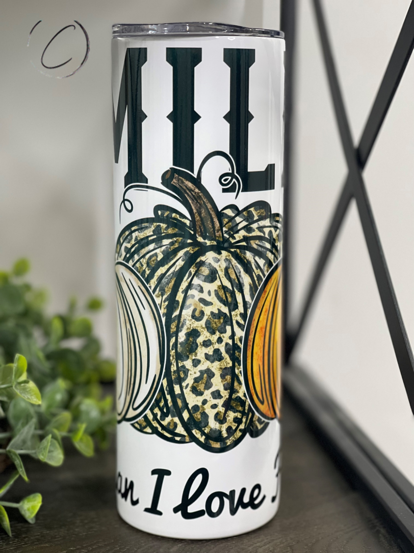 M.I.L.F. Pumpkins 20oz Skinny Tumbler