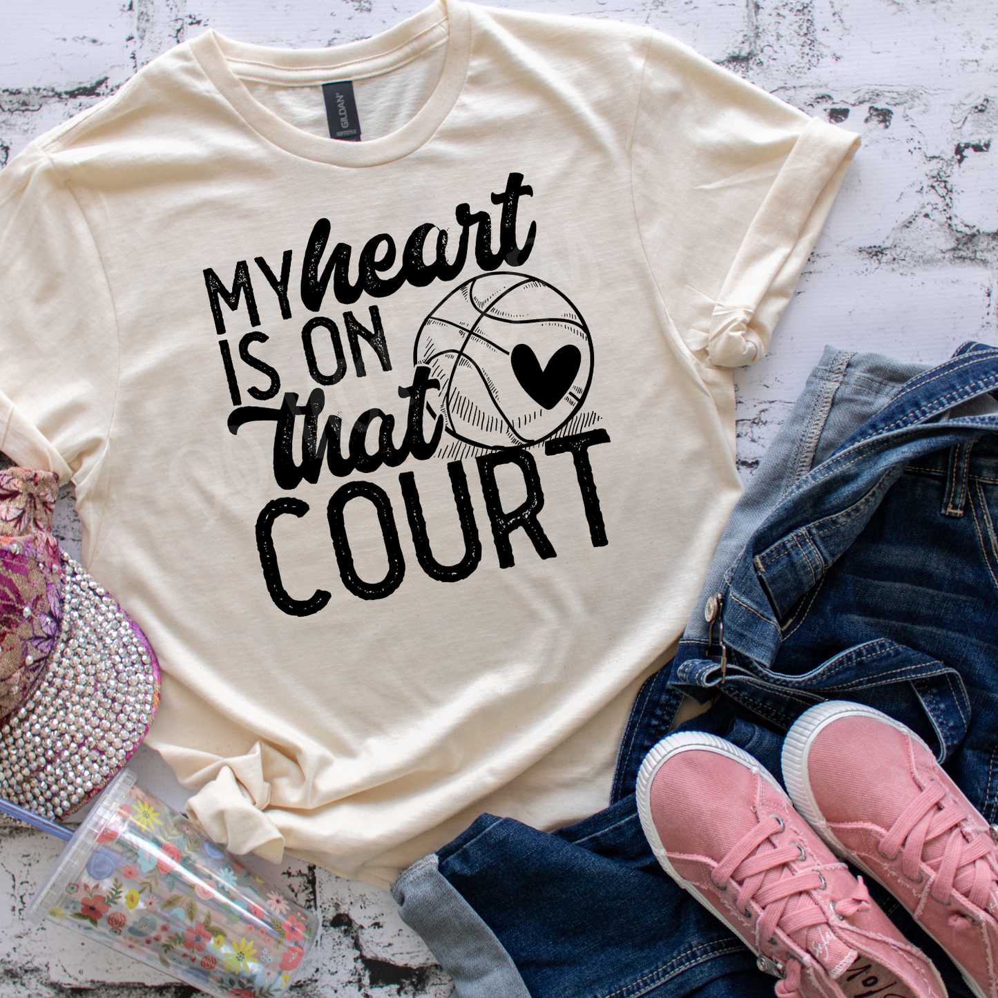 My Heart Is On The Court - Tee