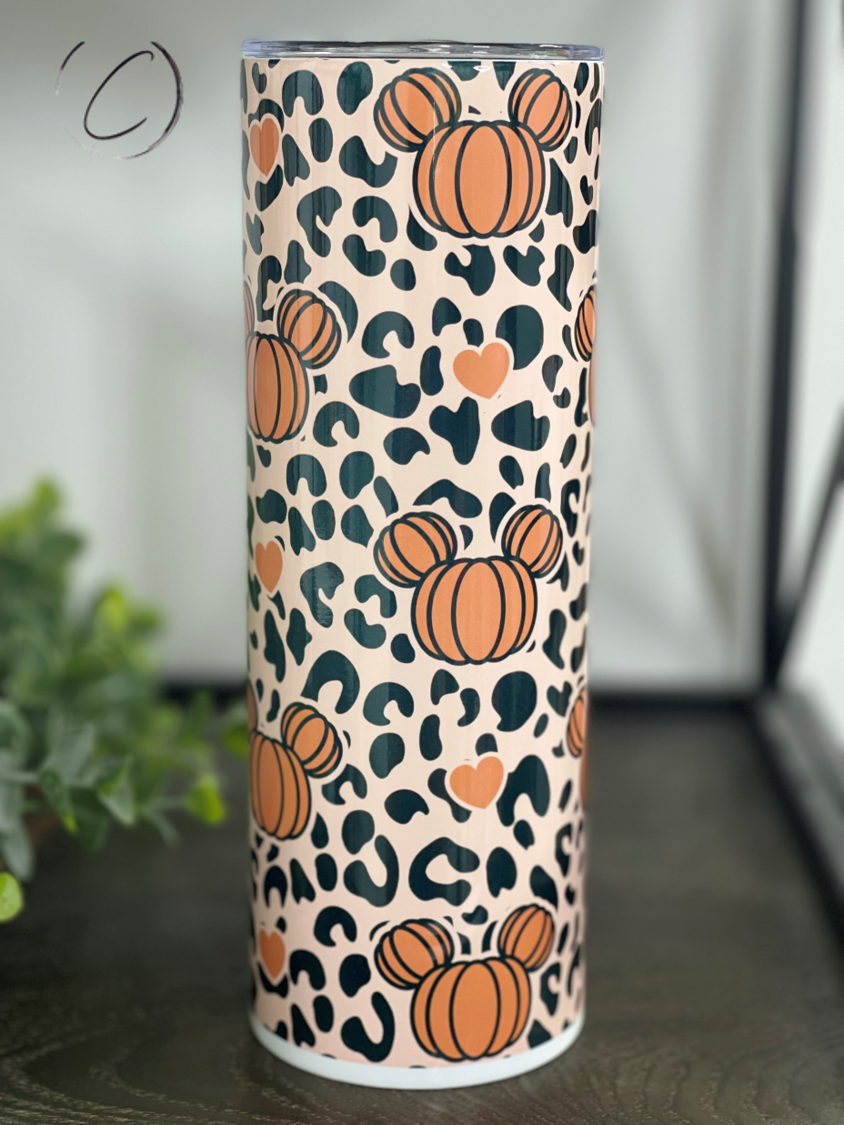 Magical Pumpkins & Leopard 20oz Skinny Tumbler