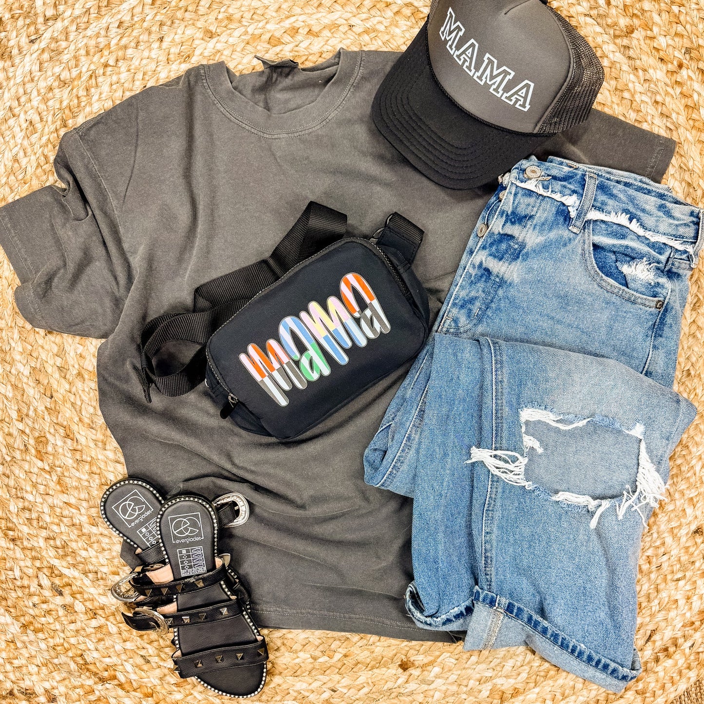 Retro Striped Mama Sling Bag | Colorful Accessories