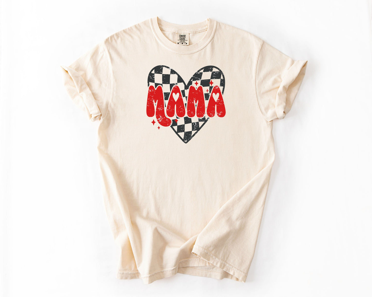 Mama Checkered Heart | Graphic Tee | Valentines Shirt