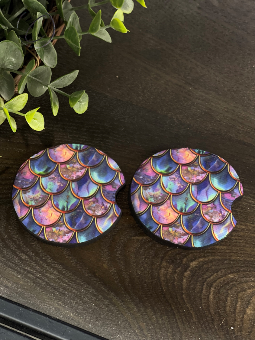 Mermaid Scales Car Coaster Set