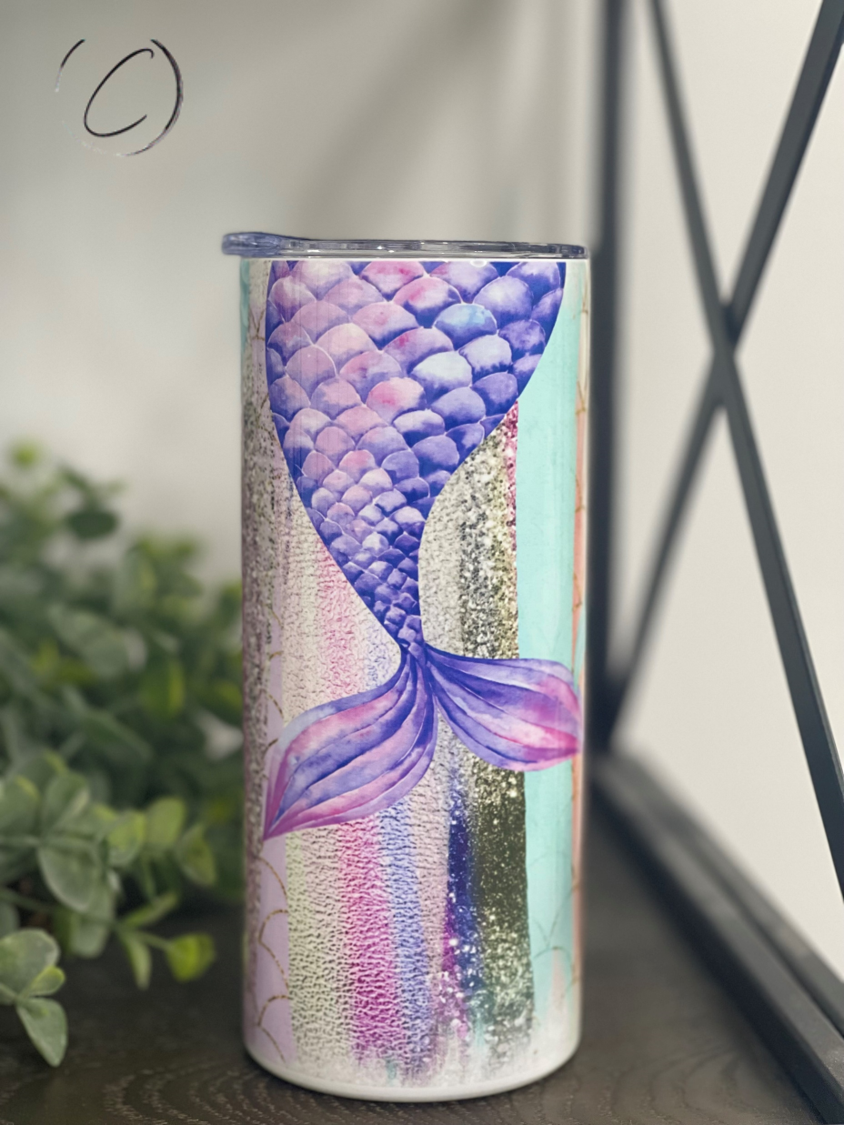 Mermaid Tails 15oz Kids Skinny Tumbler